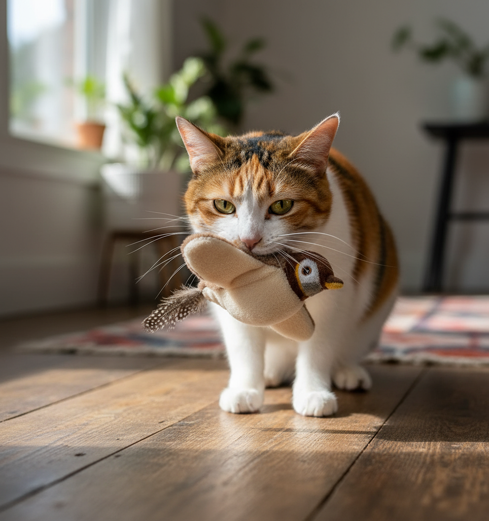 Cat bird toy